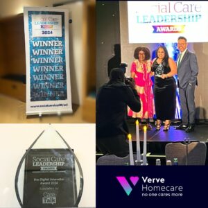 Social Care Leadership Award for Digital Innovation Verve Homecare